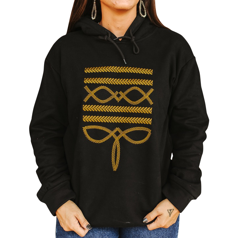 Women's Camel Boot Stitch Embroidery Hoodie